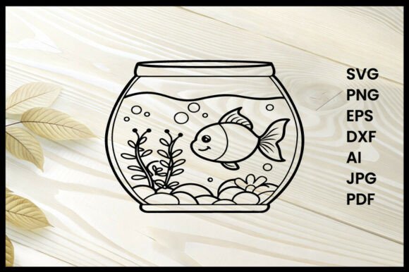 Aquarium Line Art Design
