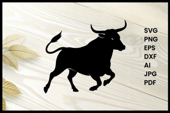 Bull in Rodeo Silhouette
