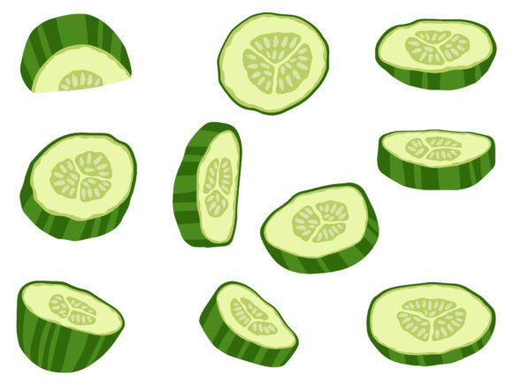 Cucumber Vegetable Salad Slice