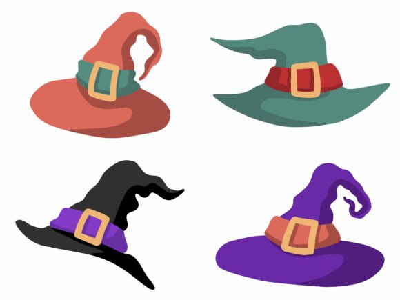 Halloween Witch Hat Cartoon Illustration