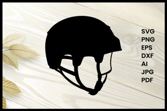 Hockey Helmet Illustration Silhouette