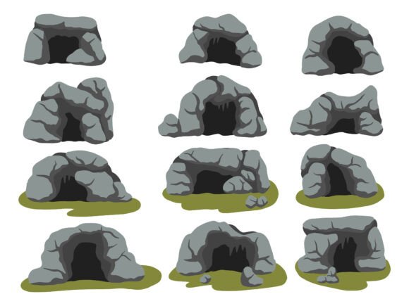 Jungle Cave Forest Tunnel Illustration