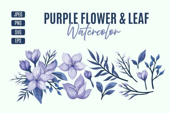 Lavender Flower Leaf Bundle