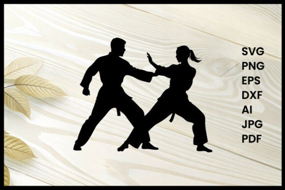 Martial Artist Practicing with Partner