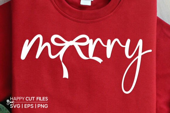 Merry Christmas Bow Coquette Svg