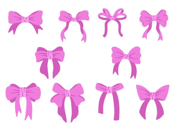 Pink Bow Tie Ribbon Illustration
