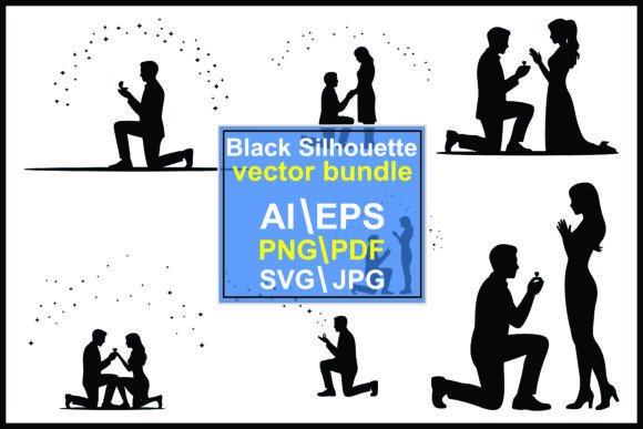 Proposal Silhouettes with Sparkling Star