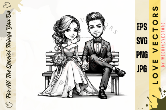 Wedingvectors - 11001361: A Charming SVG Bundle for Wedding Projects